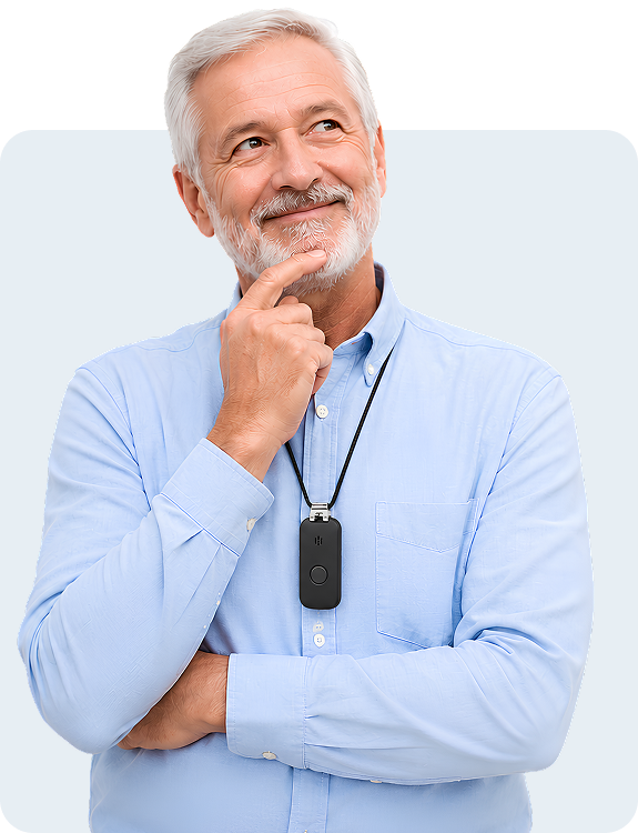 Man wearing a Medical Life Club pendant